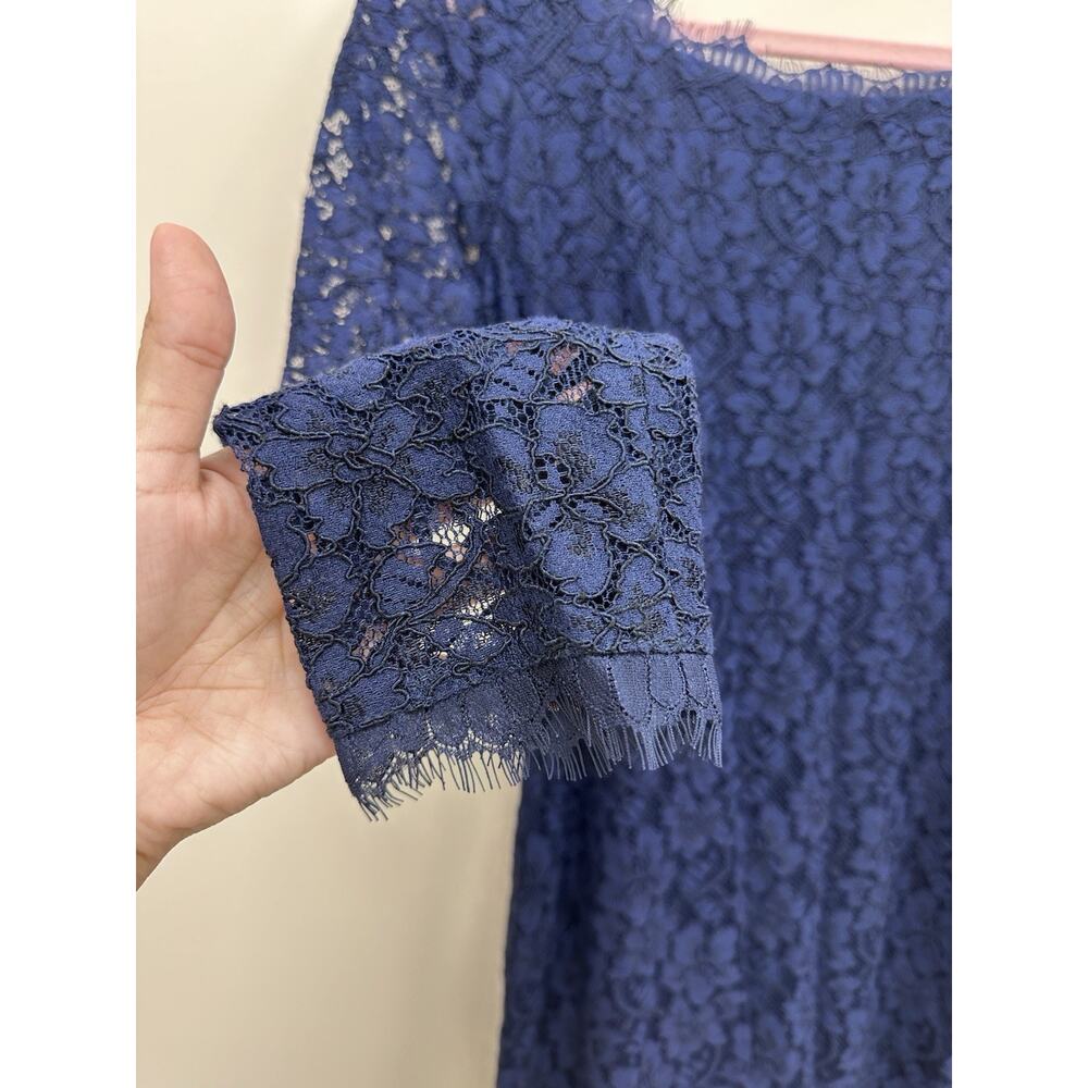 Diane Von Furstenberg Zarita Navy Lace Dress Size 6 - Picture 10 of 13